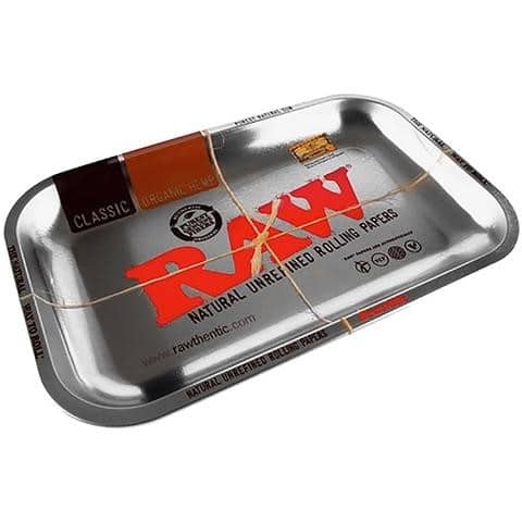 RAW Rolling Tray - Polished Chrome Metal - Small image