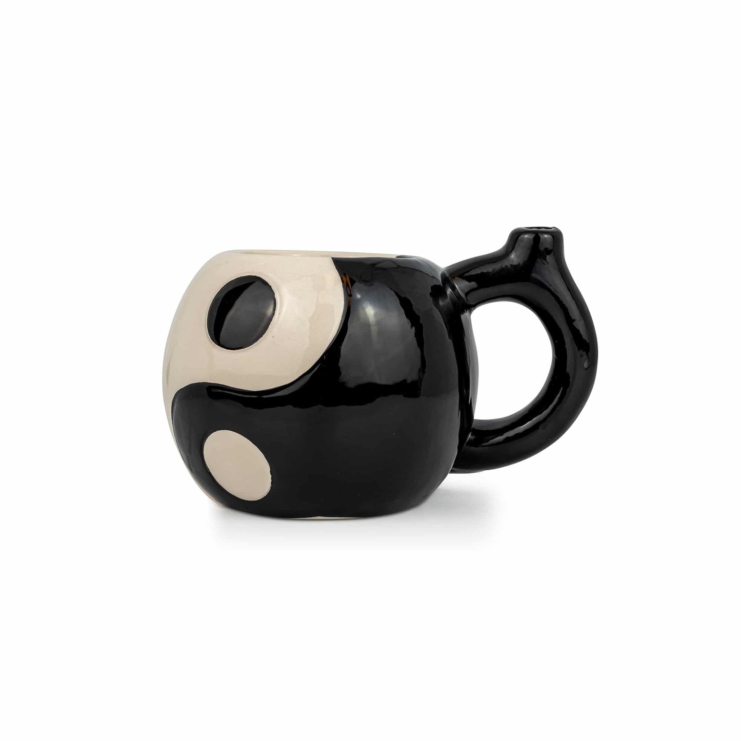 Ceramic Coffee Mug Pipe - 10.5oz Yin &amp; Yang image 1