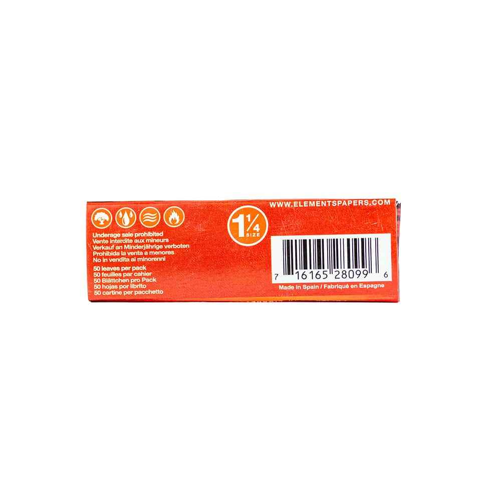Elements Red Slow-Burn Hemp Rolling Papers - 1 1/4"