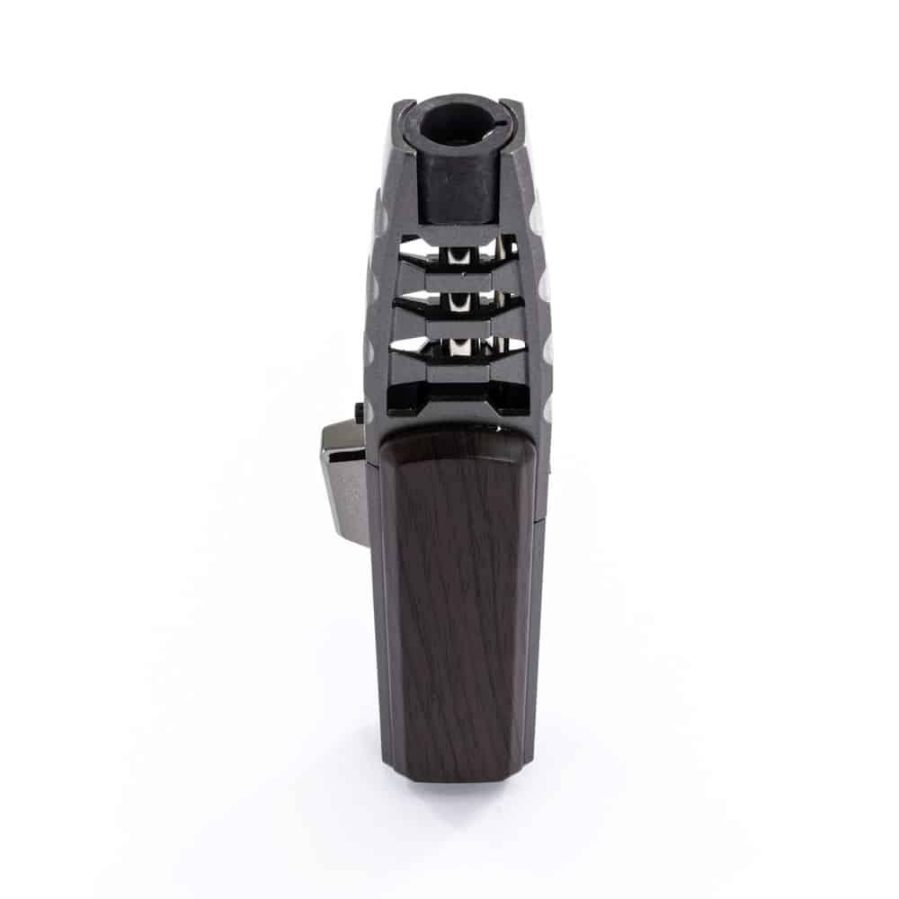 Scorch Torch Skyscraper - Single Jet Flame Lighter - Dark Wood &amp; Gun Metal image