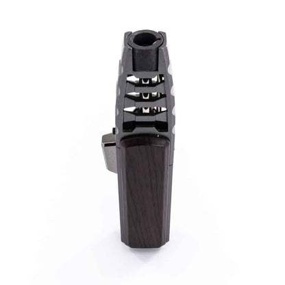 Scorch Torch Skyscraper - Single Jet Flame Lighter - Dark Wood &amp; Gun Metal image