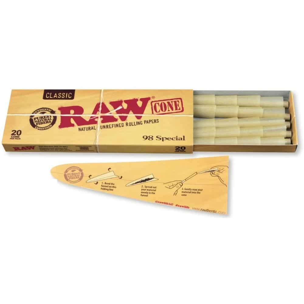 RAW Classic 98 Special Pre-Rolled Cones - 98mm (20 Pack) image 0