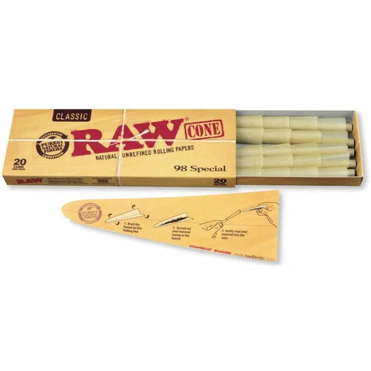 RAW Classic 98 Special Pre-Rolled Cones - 98mm (20 Pack) image 0