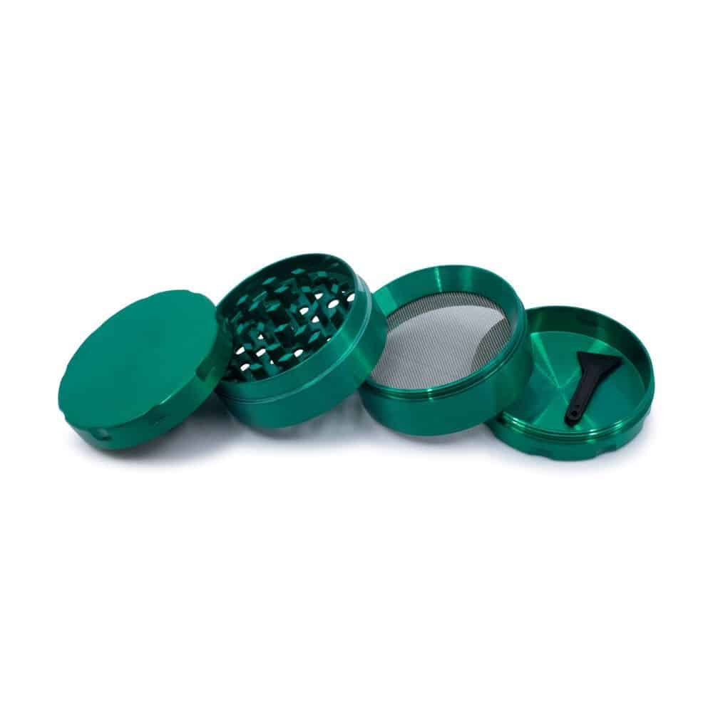 4-Piece Green Aluminum Herb Grinder image 2