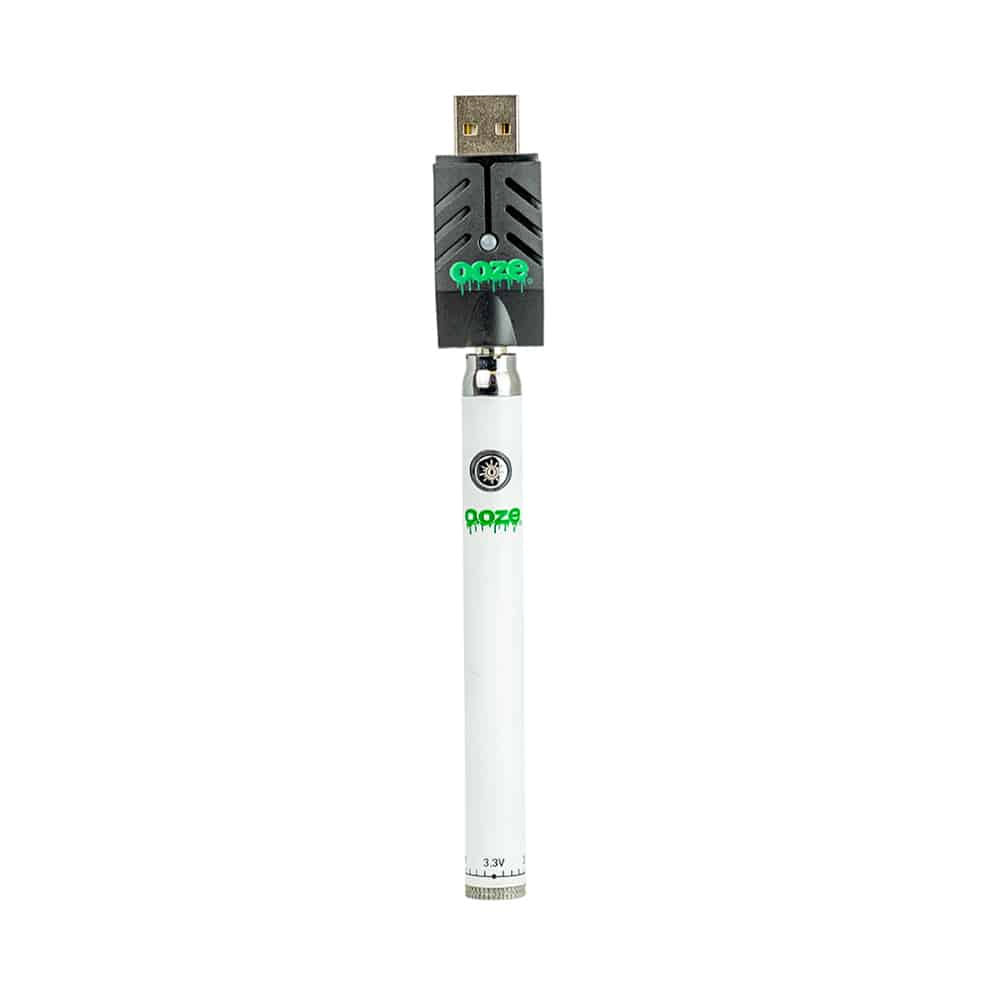 Ooze Slim Pen TWIST Battery w/ USB Charger - 510 Threading - White image