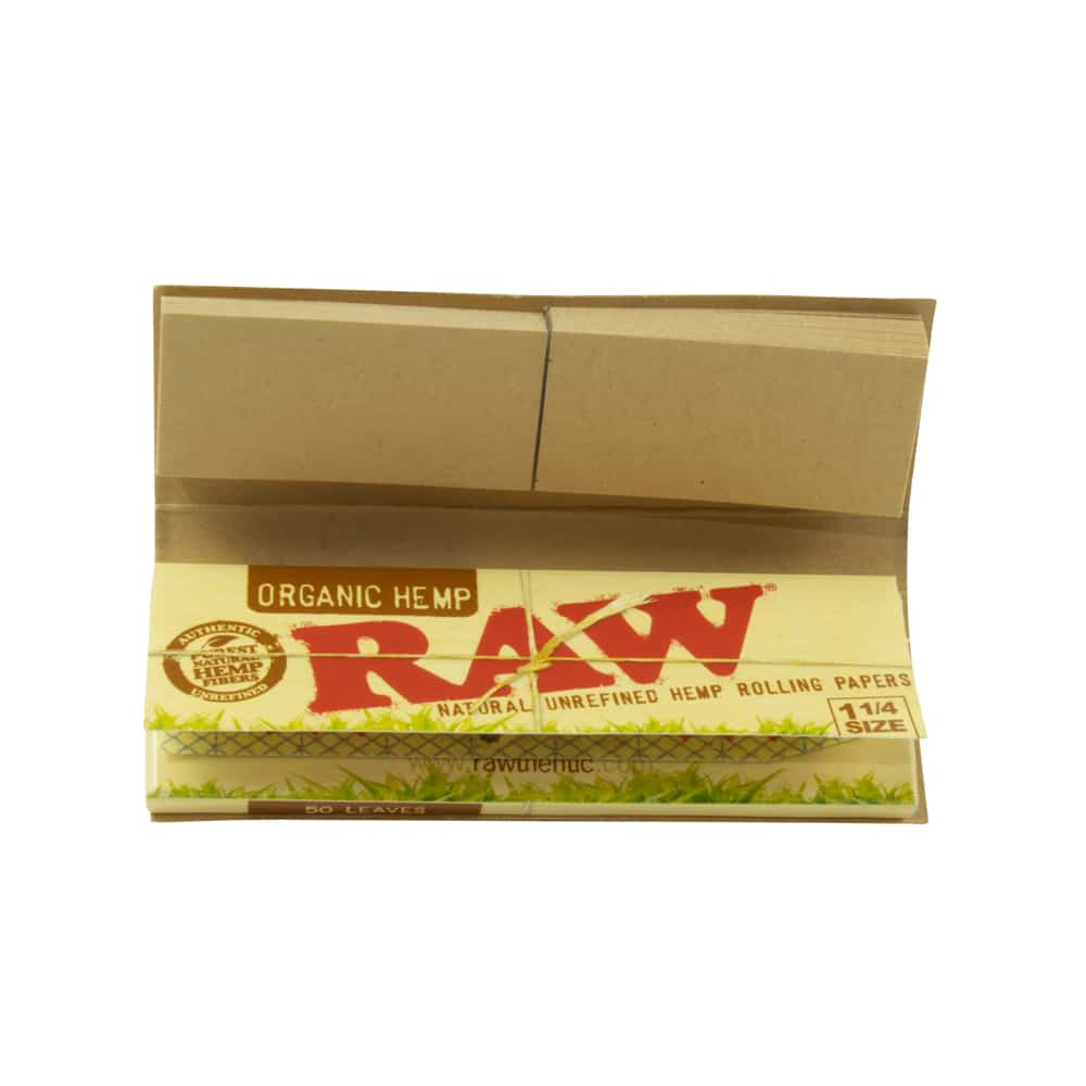 RAW Organic Hemp Connoisseur Rolling Papers with Tips - 1 1/4" image 3