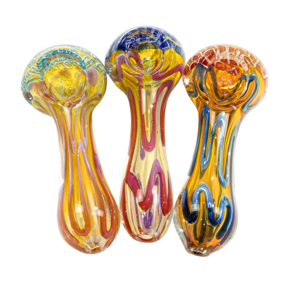 3.5" Gold Fumed Spoon Pipe image 0