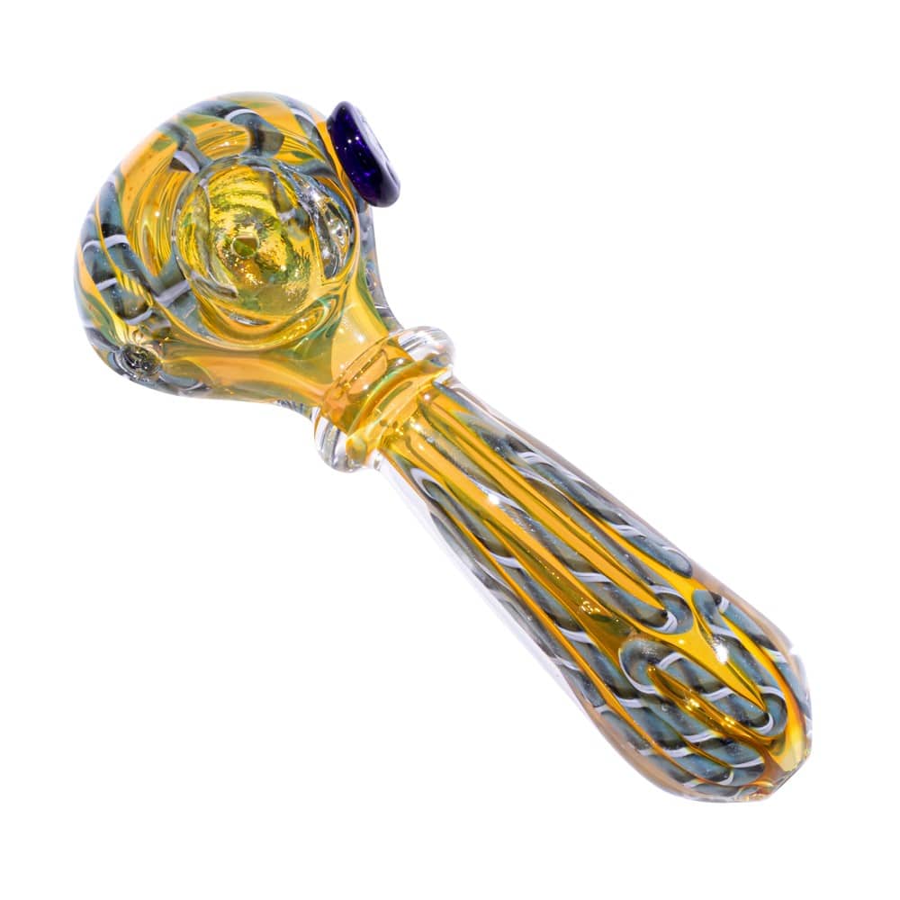 4" Gold Fumed Ring Spoon Pipe image 3