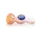 3.5" Gold & Silver Fumed Honeycomb Locket Spoon Pipe image 2