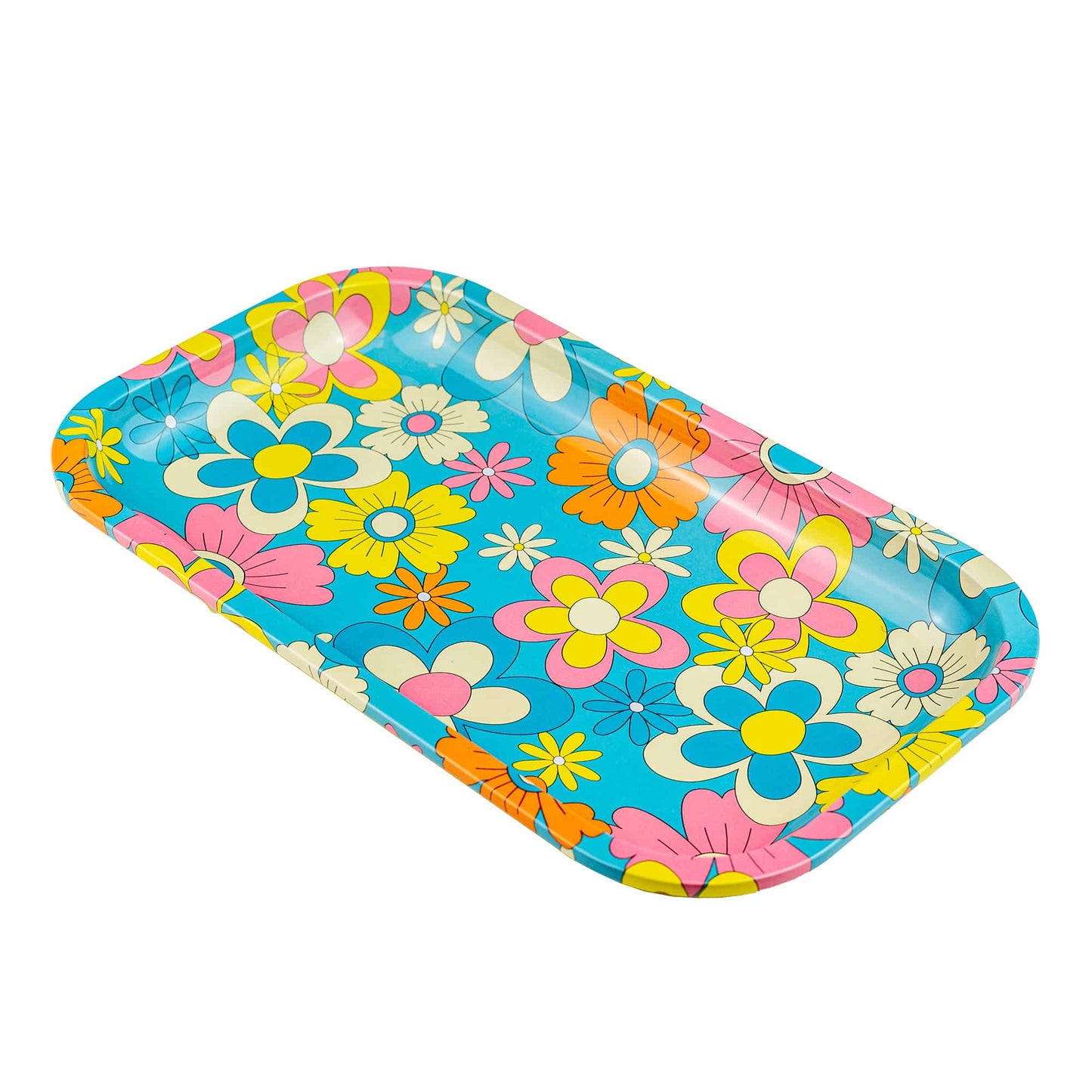 Puff Plate - Retro Flowers Rolling Tray image 1