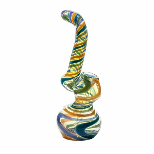 10" Swirled Multicolor Bubbler image 0