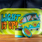Puff Plate "Light It Up " Scooby | Matching Tray &amp; Grinder Set - Medium image