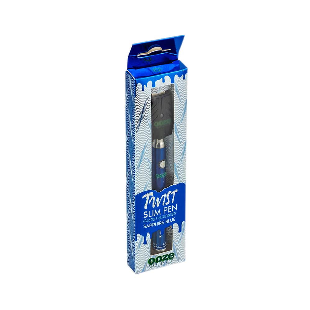 Ooze Slim Pen TWIST Battery w/ USB Charger - 510 Threading - Sapphire Blue image