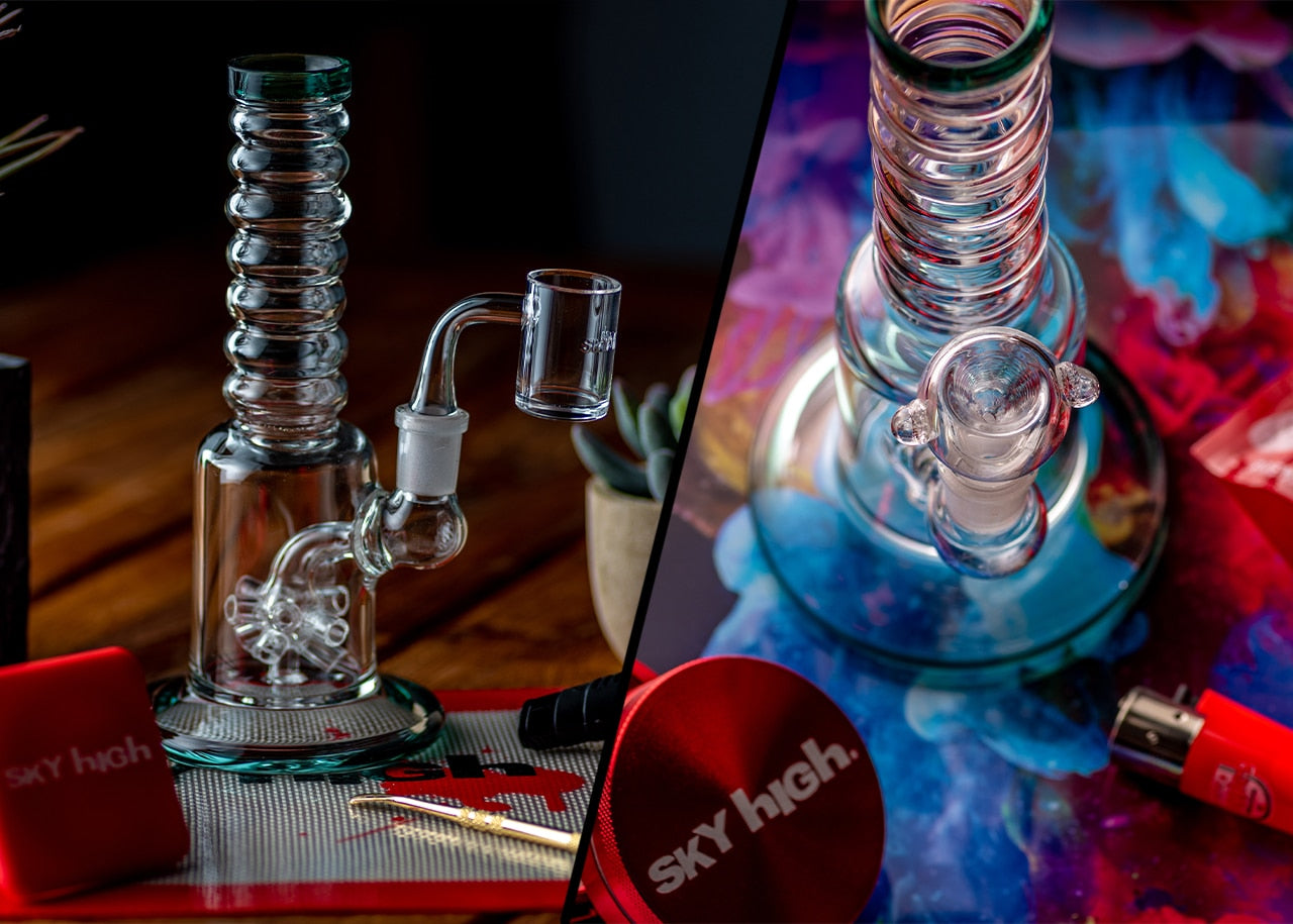 8" Ribbed Sprinkler Perc Bubbler Rig image 4