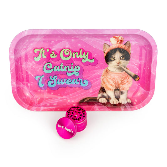 Rolling Tray &amp; Grinder Bundle - Catnip x Pink image 0