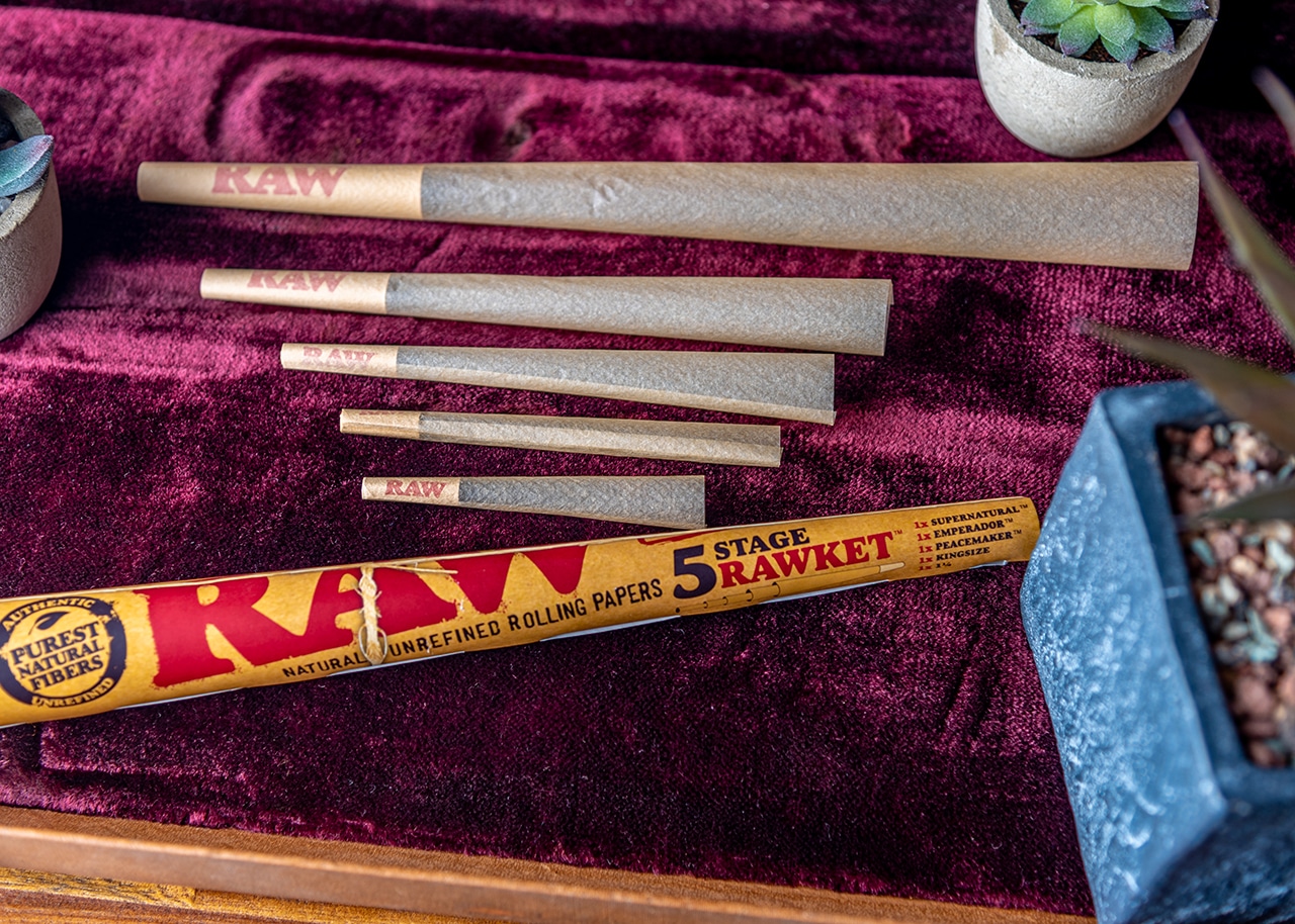 RAW Classic Natural Unrefined Pre-Rolled Cones, Variety Pack (5 Stage  Rawket)