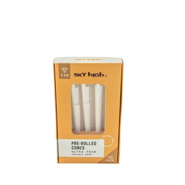 Sky High Organic Hemp Pre-Rolled Cones - 1 1/4" (10 Pack)